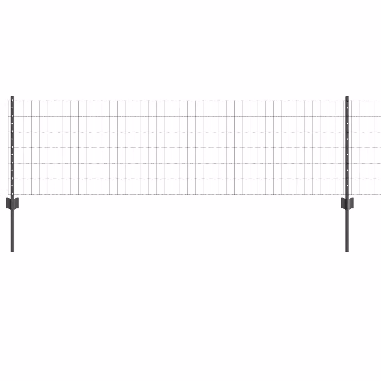 Berkfield Home Euro Fence Steel Mesh with 22 U-Profile Posts, Grey, 0.6 x 50 m – 2