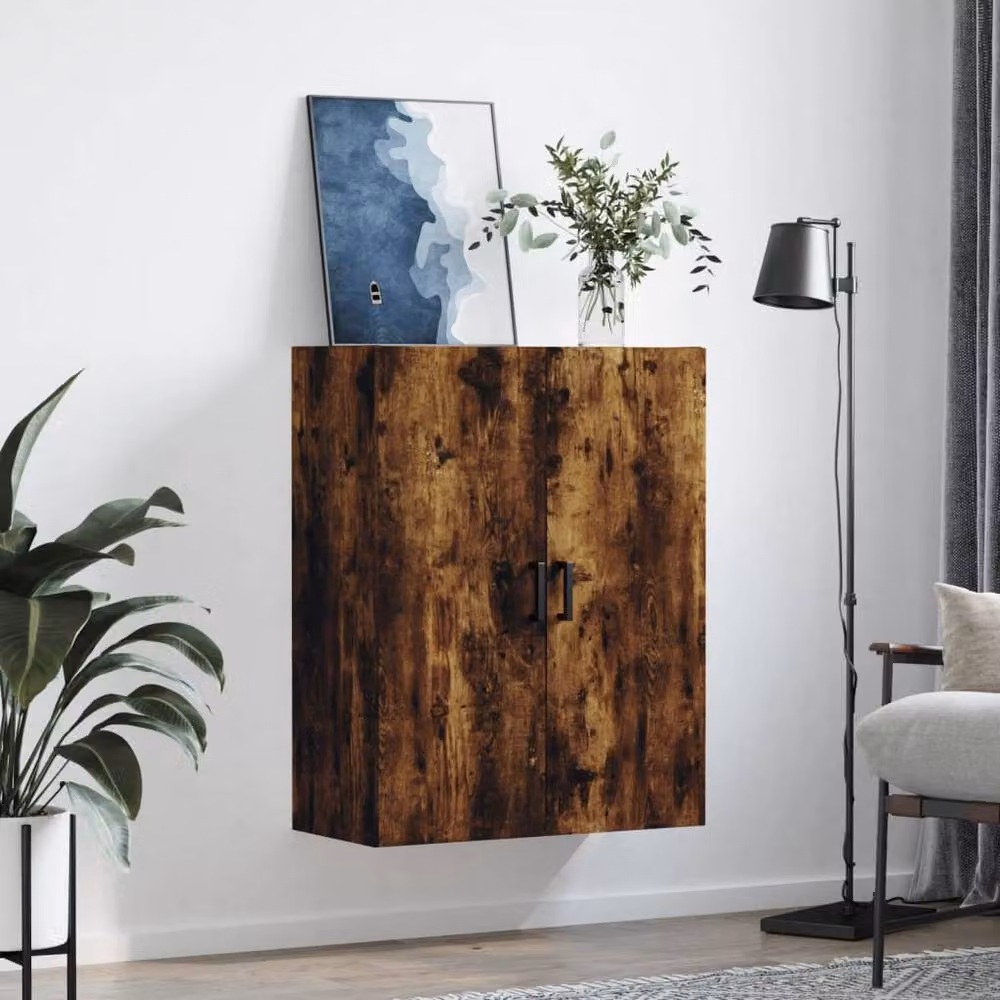 Berkfield Home Wall Mounted Smoked Oak Cabinet in Brown, W/D/H: 69.5 x 34 x 90 cm – 3