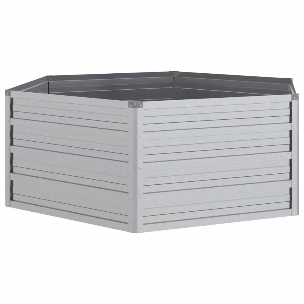 Berkfield Home Garden Raised Bed in Silver Galvanised Steel – 2