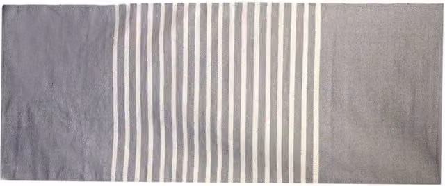 KDMD Grey Woven Indian Cotton Rug, W/D/H: 70 x 170 cm – 1