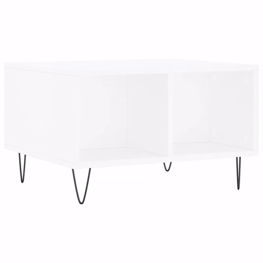 Berkfield Home Modern White Coffee Table, W/D/H: 60 x 50 x 36.5 cm – 2