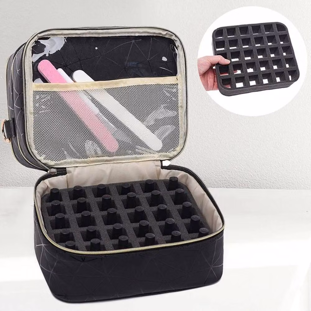 FLAVORA Nail Polish Organizer Storage Bag in Black, Medium – 2
