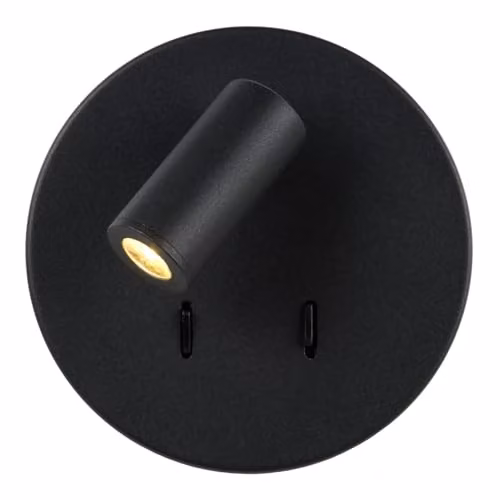 Lucide Bentjer Modern Adjustable LED Reading Wall Light, Black, Ø 14 cm – 4