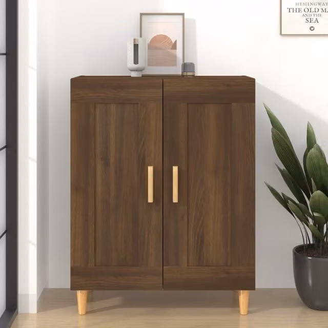 Berkfield Home Classic Sideboard in Brown Oak, W/D/H: 69.5 x 34 x 90 cm – 1
