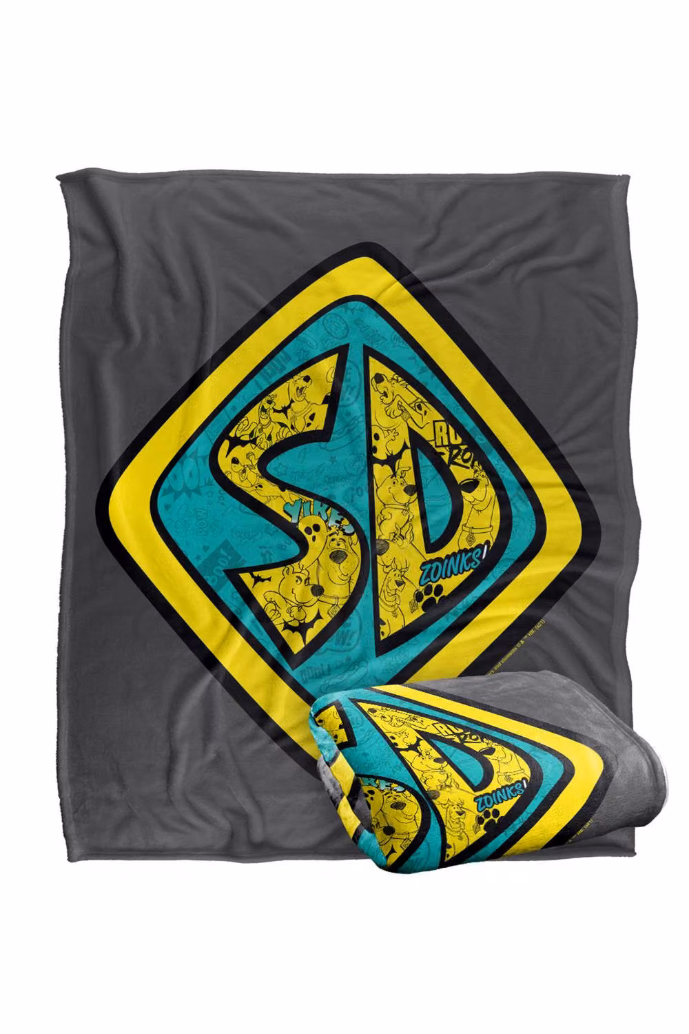 Warner Bros. Scooby Doo Sd Badge Super Soft Fleece Throw Blanket, Multicolour, W: 152.0 cm, D: 127.0 cm – 7