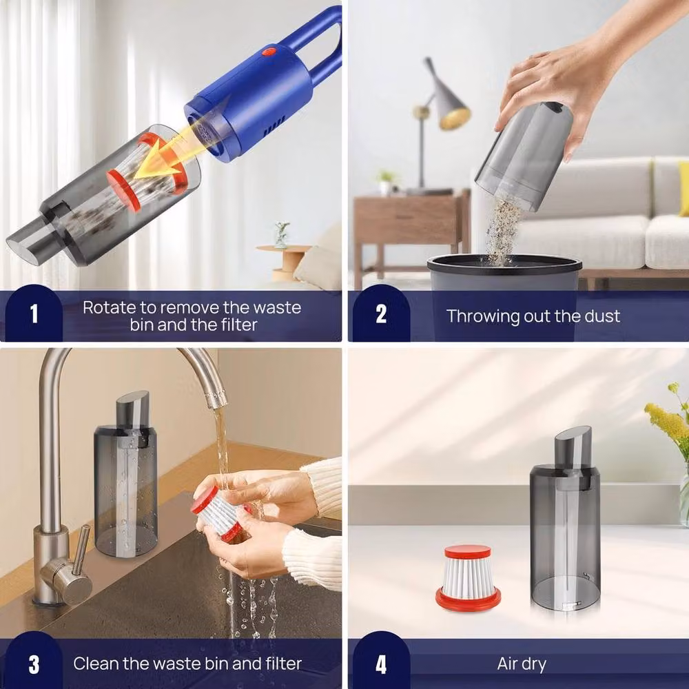 EONLION Cordless Handheld Rechargeable Vacuum Cleaner in Blue – 3