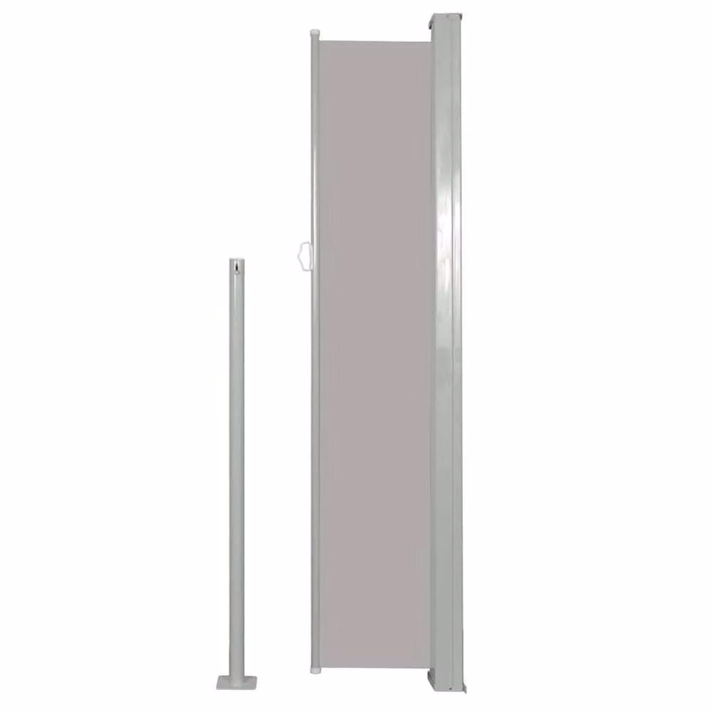 Berkfield Home Patio Retractable Side Awning in Grey, W/H: 120 x 500 cm – 2