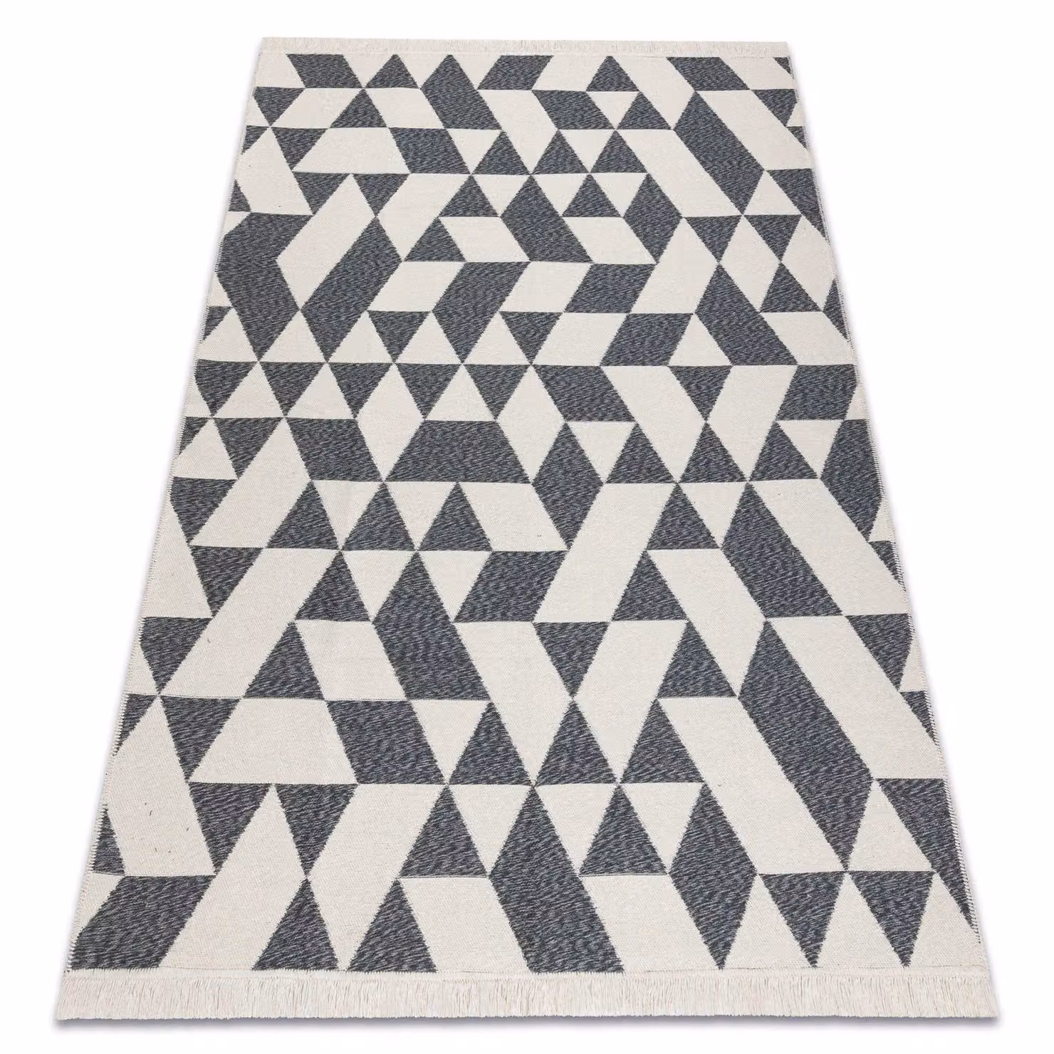 RugsX Twin Geometric Modern Rectangular Rug in Grey, W: 100 cm, L: 200 cm – 2