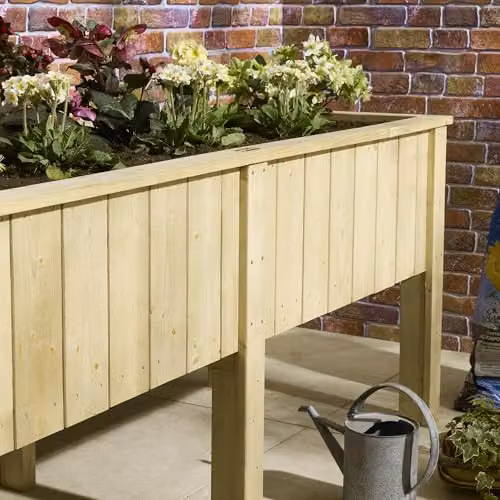 Rowlinson Signature Heritage Raised Deep Root Trough Planter in Brown, W: 190 cm, D: 70 cm, H: 31.6 cm – 2