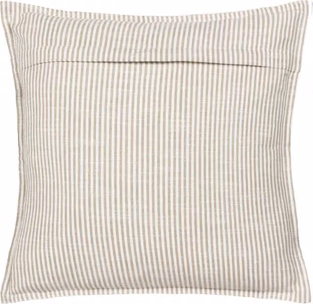 Make it a Home Truro Stripe Reversible Square Cushion in Beige and Yellow