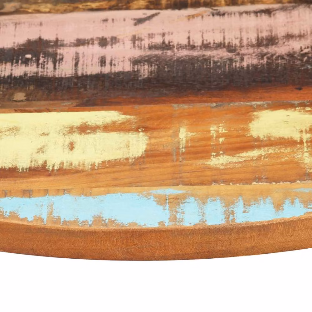 Berkfield Home Round Solid Reclaimed Wood Table Top, Multicolour, Diameter: 40 cm – 4