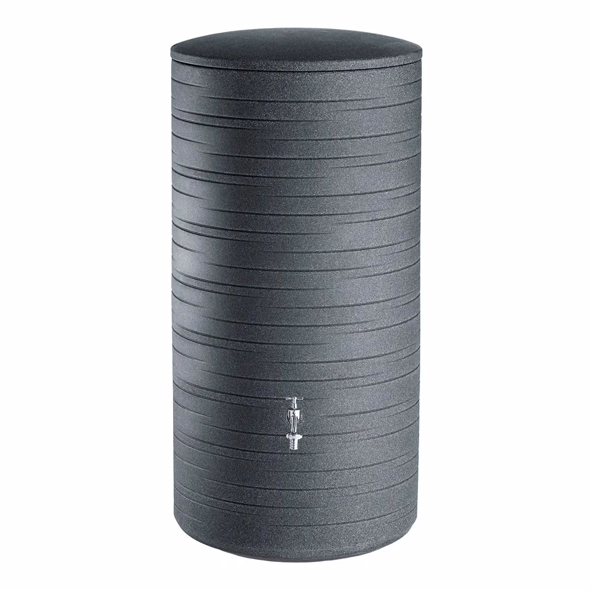 Charles Bentley Novara 280L Plastic Rain Barrel in Anthracite, H 117 x W 57 x D 57 cm – 2