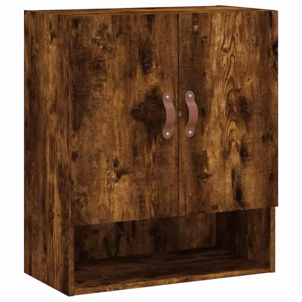 Berkfield Home Smoked Oak Wall Cabinet in Brown, W/D/H: 60 x 31 x 70 cm – 2