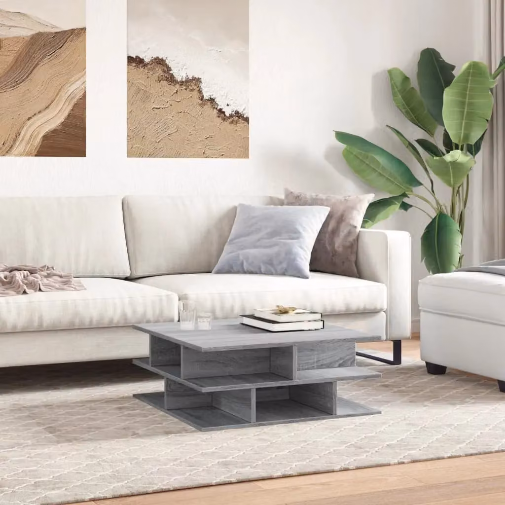 Berkfield Home Grey Sonoma Coffee Table, W/D/H: 70 x 70 x 29 cm – 3