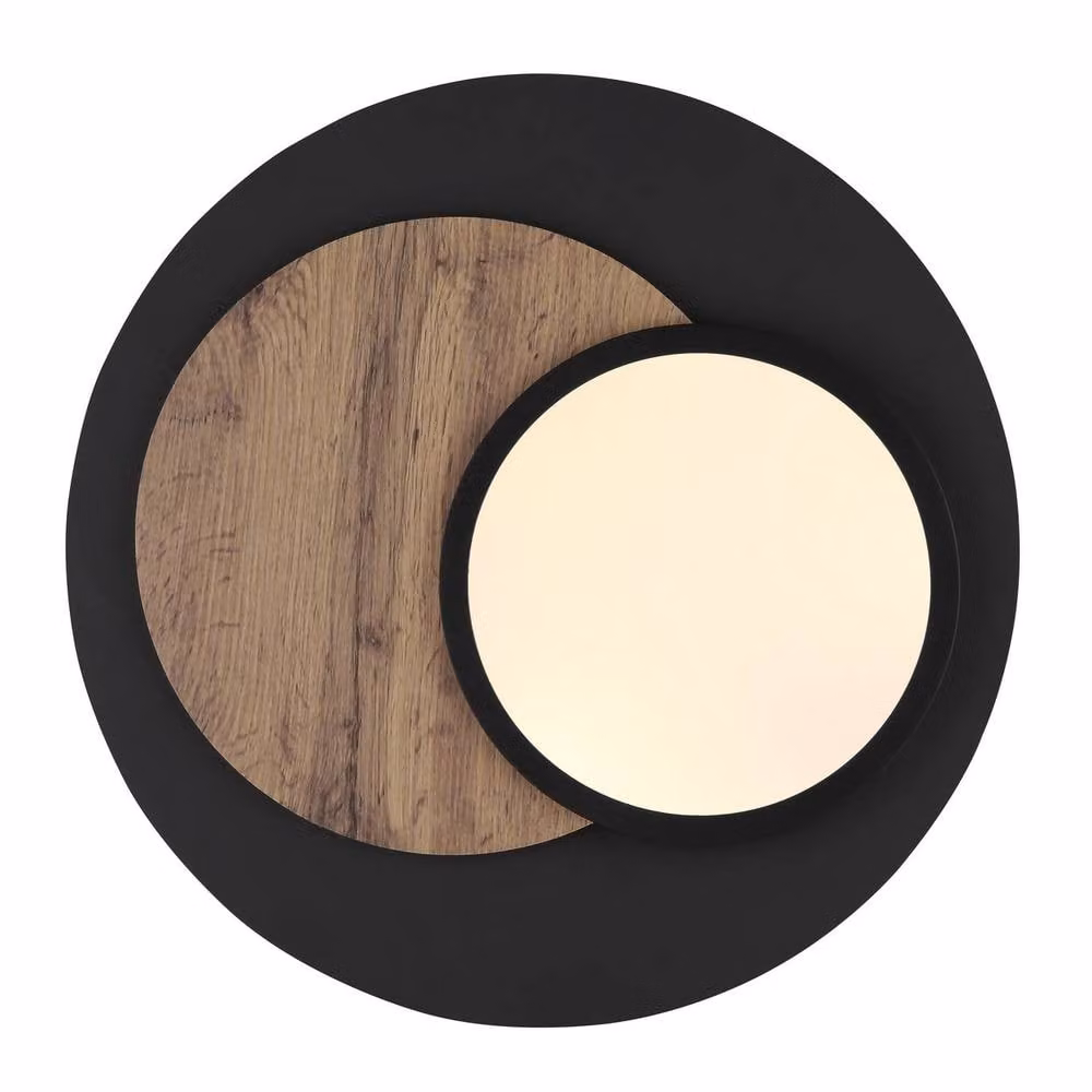 Netlighting Kory Semi Flush Ceiling Light in Matt Black with Warm White LED 3000K – 3