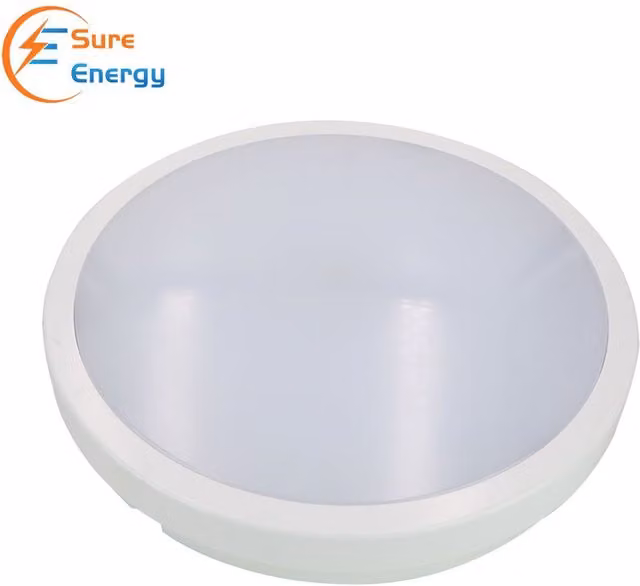 ENER-J 24W LED Round Bulkhead Ceiling Light, IP65 Waterproof, 4000K Cool White, White – 1