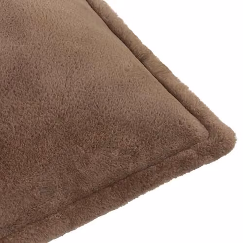 Furn Kallu Brown Faux Fur Square Cushion, W/D/H: 45 x 45 x 45 cm – 3