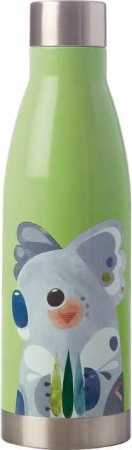 Maxwell & Williams Pete Cromer Koala Double Walled Insulated Bottle, 500ml, Green