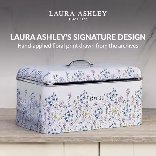 Laura Ashley Wild Meadow Multicolour Metal Bread Bin – 2