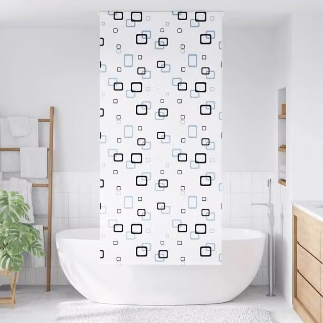 Berkfield Home White Opaque Shower Roller Blind, W/H: 90 x 240 cm