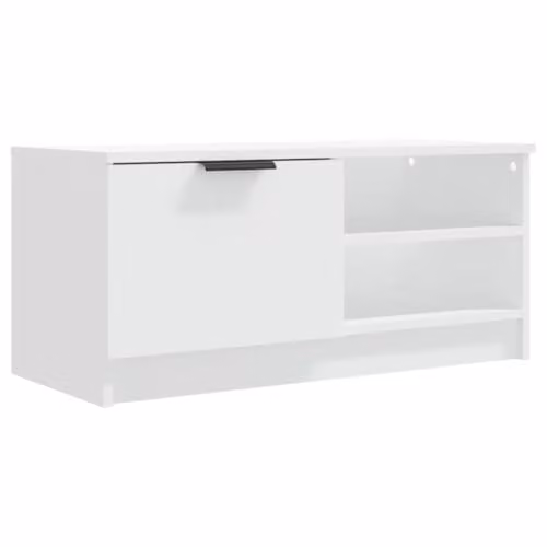 vidaXL Modern White TV Cabinet in Engineered Wood W/D/H: 80 x 35 x 36.5 cm