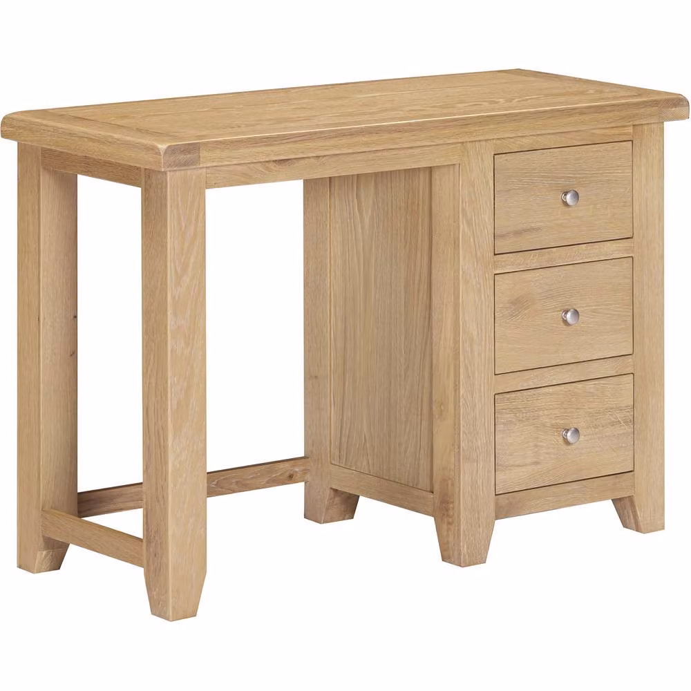 Seconique Windsor 3 Drawer Dressing Table in Brown Wood – 1