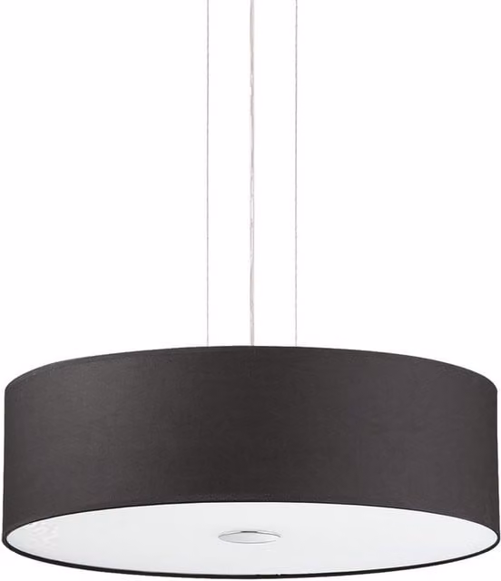 Ideal Lux Woody 4 Light Round Suspended Ceiling Pendant in Black and Yellow