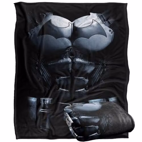 LOGOVISION Batman Arkham Origins Character Uniform Super Soft Fleece Throw Blanket, Multicolour, W: 127 cm x D: 152.4 cm x H: 152.4 cm