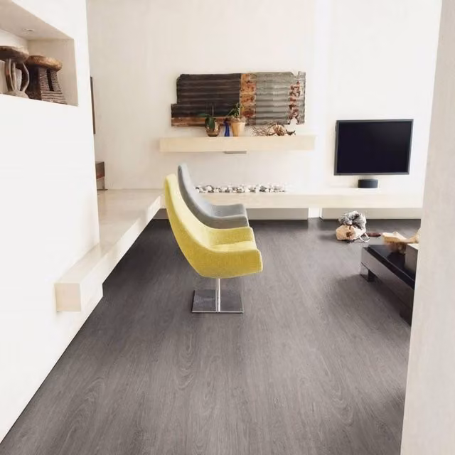Luvanto Wood Effect Glue Down Luxury Vinyl Tile Plank in Pale Grey 2.5mm – 1