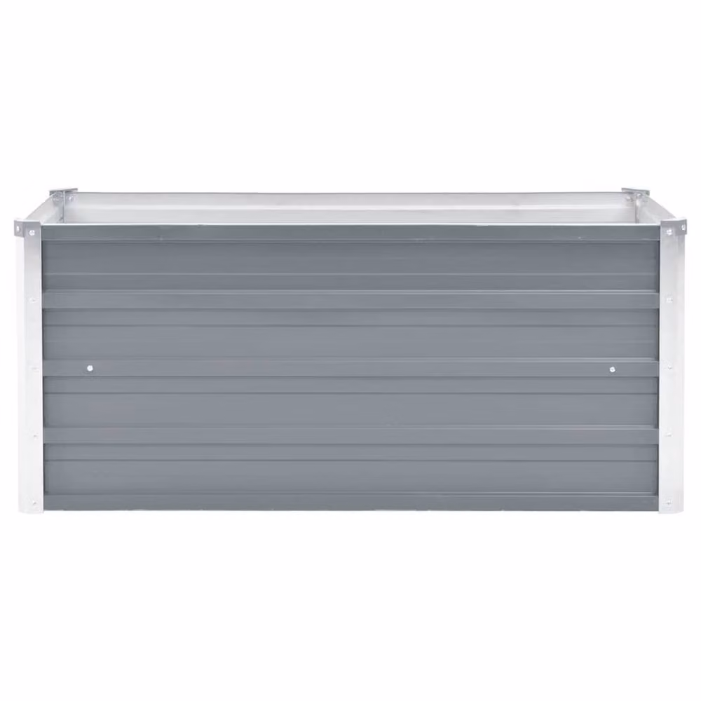 Berkfield Home Garden Galvanised Steel Raised Bed in Grey, W/D/H: 100 x 40 x 45 cm – 2
