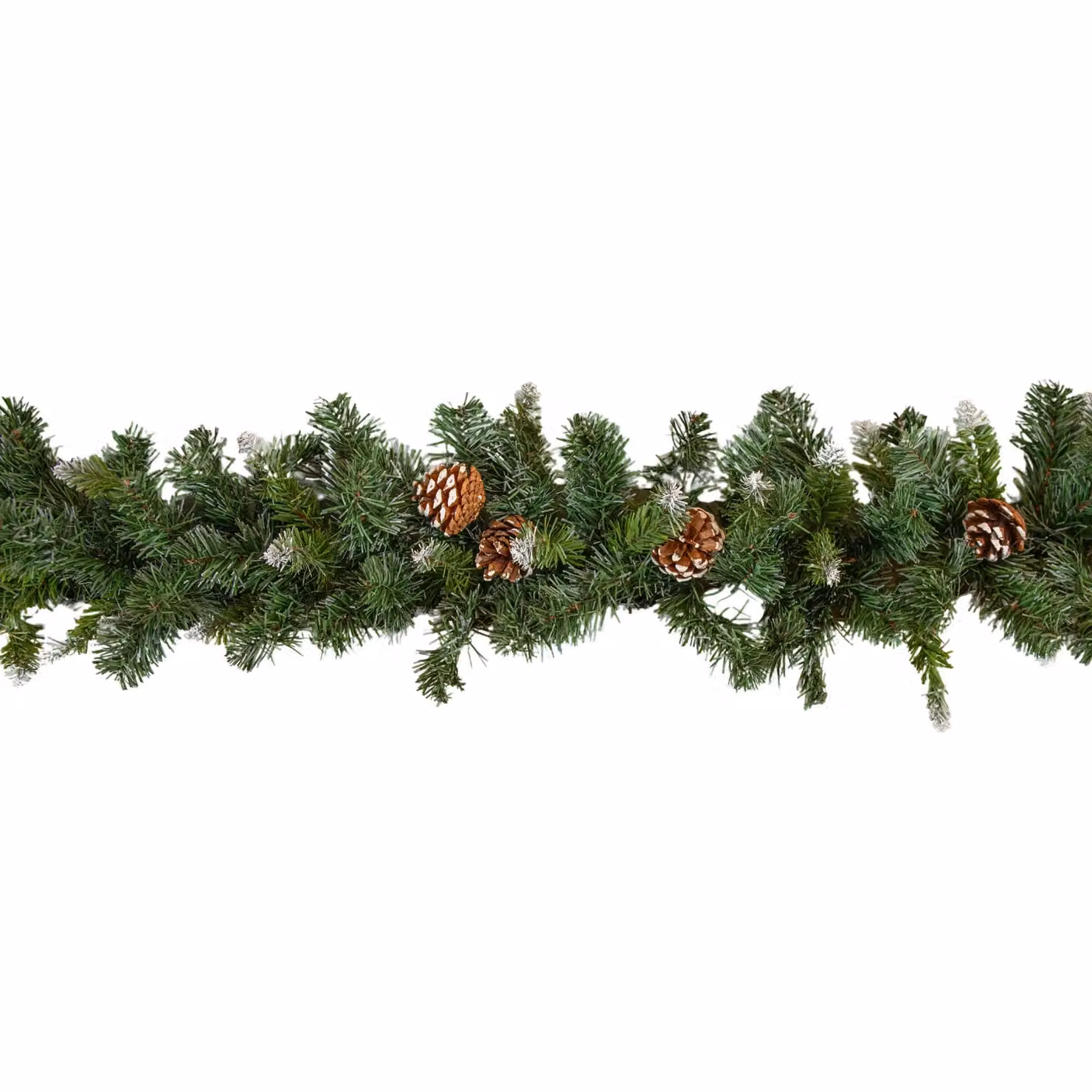 Samuel Alexander Snow Tipped King Fir Christmas Garland with Pine Cones in Green, Length: 270 cm, Diameter: 25 cm – 3