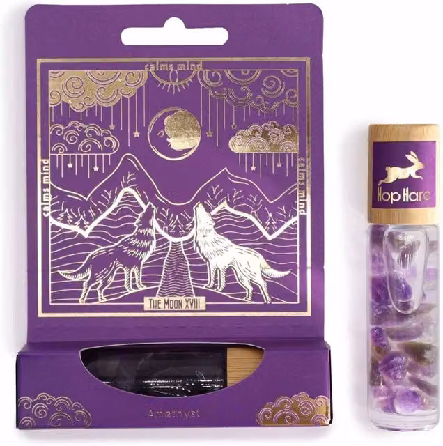 KDMD HH Tarot Roll-On The Moon Calming Gemstone Essential Oil in Purple