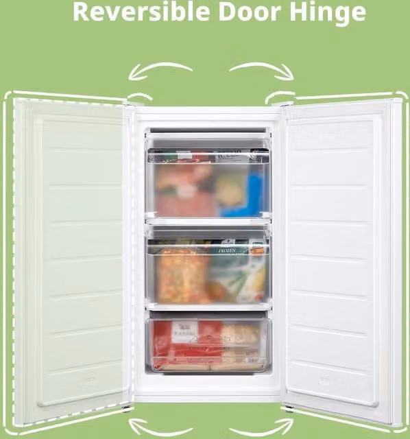Livingandhome 60 Litre Upright Freestanding Freezer in White