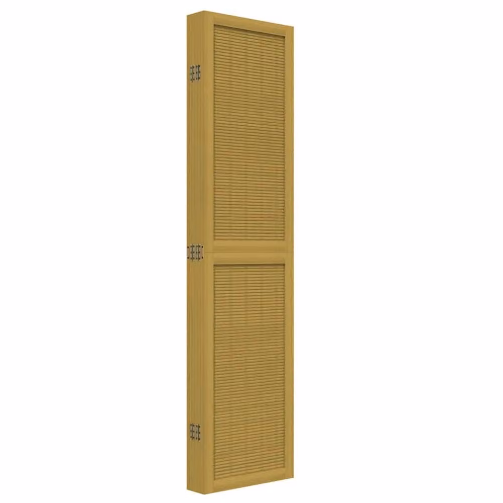 Berkfield Home 6-Panel Room Divider in Brown Solid Paulownia Wood – 3