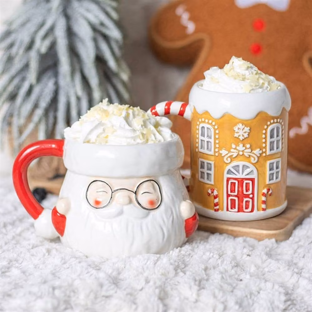 Uniqueful Santa Claus Shaped Ceramic Mug, Multicolour, 550 ml – 2