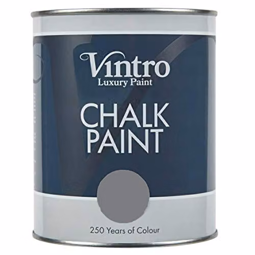 Vintro Grey Chalk Furniture Paint with Ultra Matt Finish, 1 Litre – 2