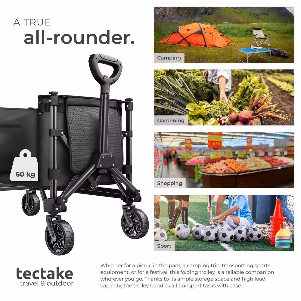 tectake Smartrider Folding Trolley in Black – 9