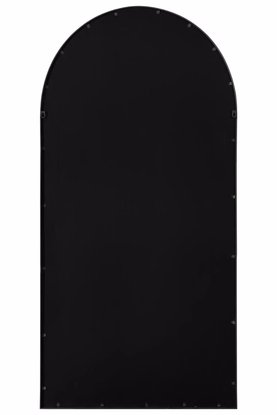MirrorOutlet Full Length Arched Leaner Wall Mirror with Black Metal Frame, H 180 cm x W 90 cm – 3