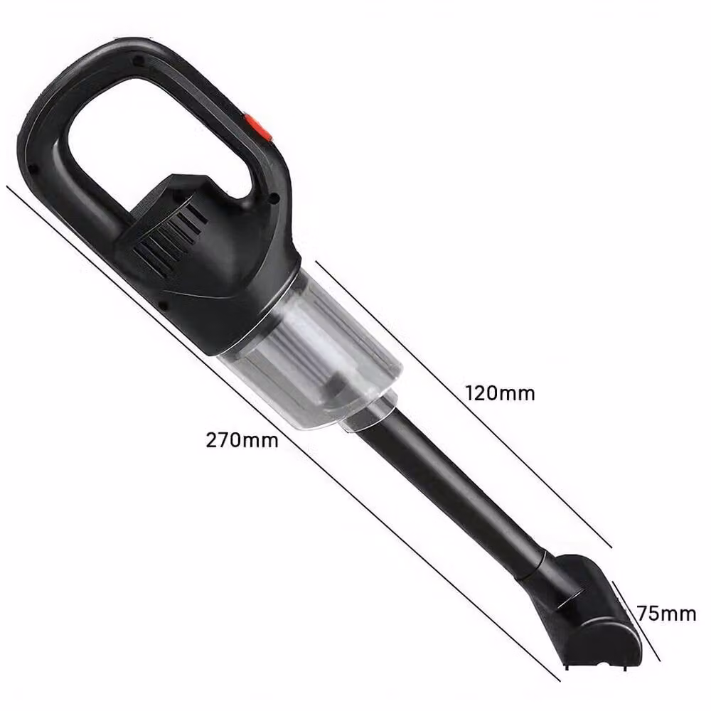 EONLION Black Wireless Handheld Car Vacuum Cleaner with Rechargeable Battery and Washable HEPA Filter, Length: 100 cm – 2