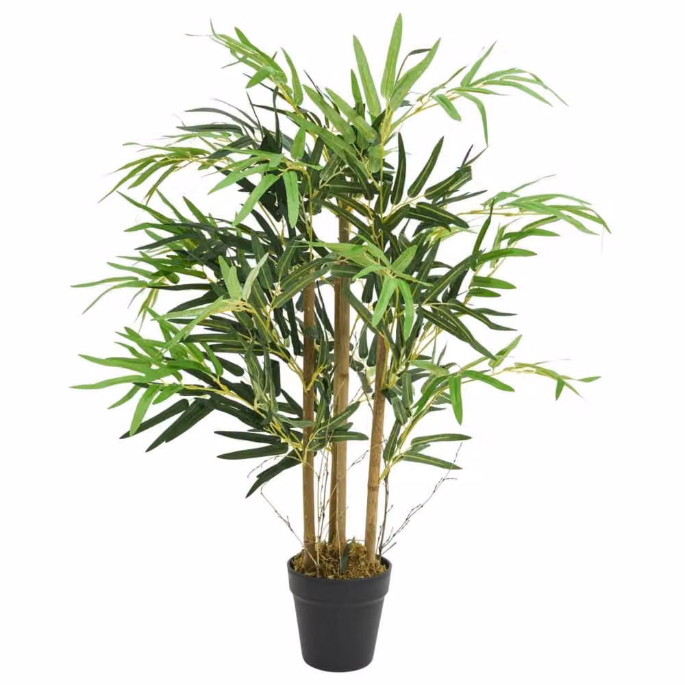 Berkfield Home Realistic Artificial Bamboo Tree with 500 Leaves, Green, Height: 80 cm – 2
