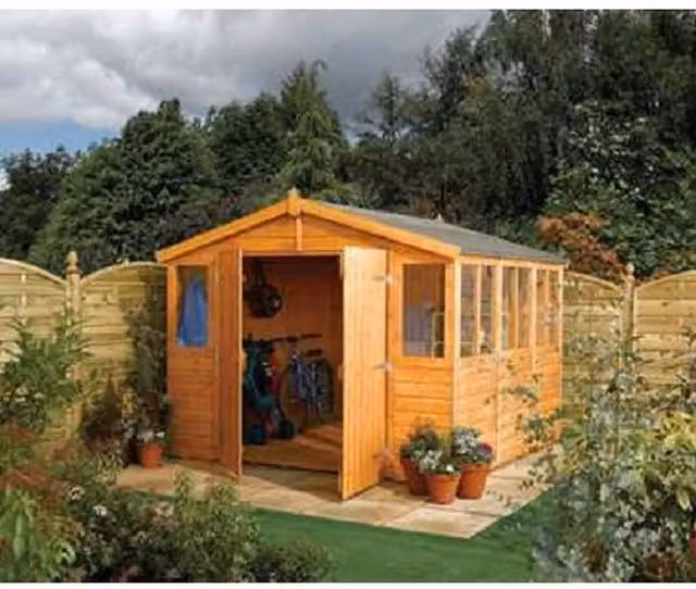 Rowlinsons Workshop Range Shed in Brown, W: 288 cm, L: 379 cm, H: 235 cm – 3