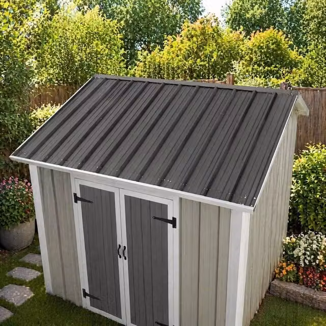 STILVORA Set of 12 Black Galvanised Steel Roof Sheet Panels – 1