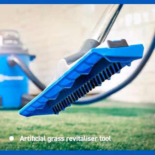 Vacmaster WD18 Wet & Dry Vacuum Cleaner in Blue with Garden Accessory Set and Artificial Grass Revitaliser Tool, 1250W, 18 Litre – 4