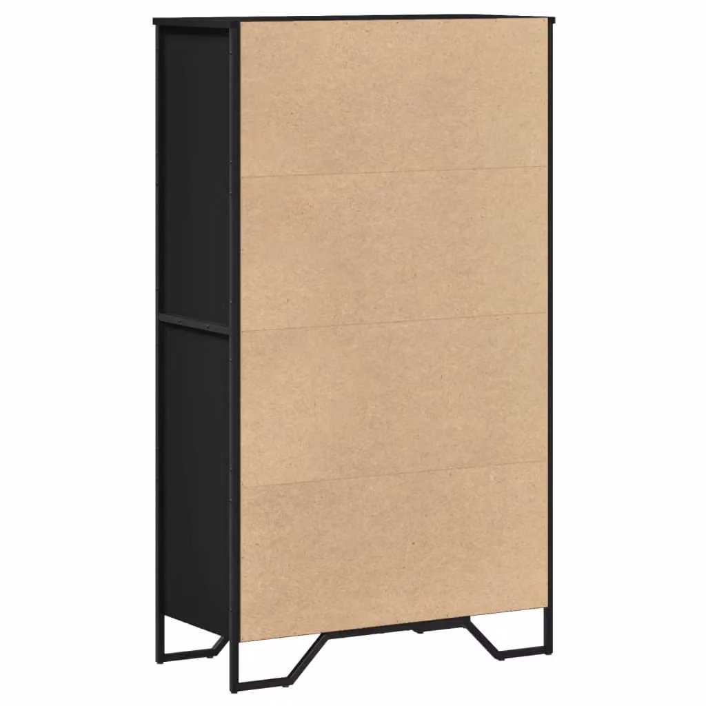 Berkfield Home Black Matt Highboard W/D/H: 79.5 x 35.5 x 137.5 cm – 5