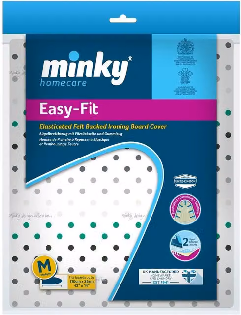 Minky Medium Ironing Cover in Black with Assorted Designs – 1