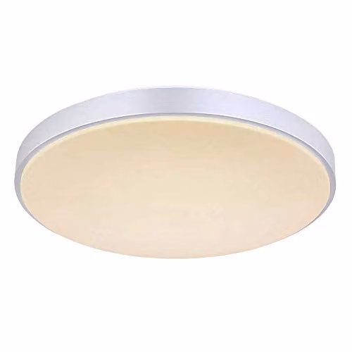 Netlighting Globo Lighting 18W LED Ceiling Light in White and Silver with Remote Control, Dimmable CCT, and Night Light Function, Diameter: 41 cm – 1