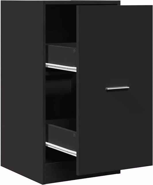Berkfield Home Apothecary Cabinet in Black, W/D/H: 40 x 41 x 77.5 cm – 1