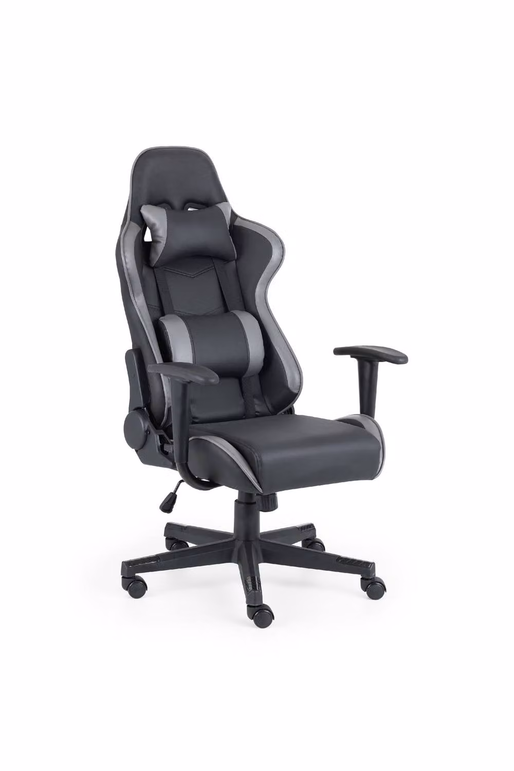 Julian Bowen Comet Black and Grey Synthetic Leather Gaming Chair with Headrest and Armrests – 3
