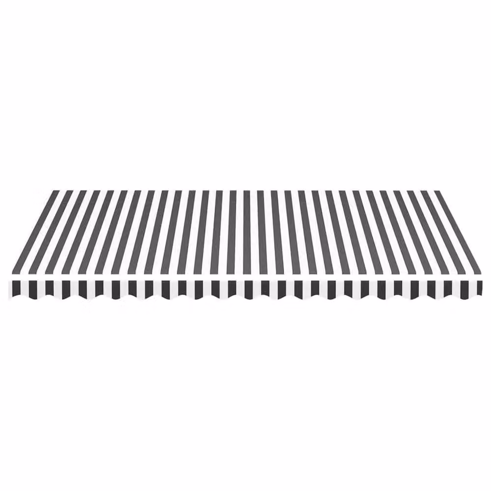 Berkfield Home Replacement Awning Fabric in Black, Anthracite and White, W/D/H: 400 x 295 x 2 cm – 1