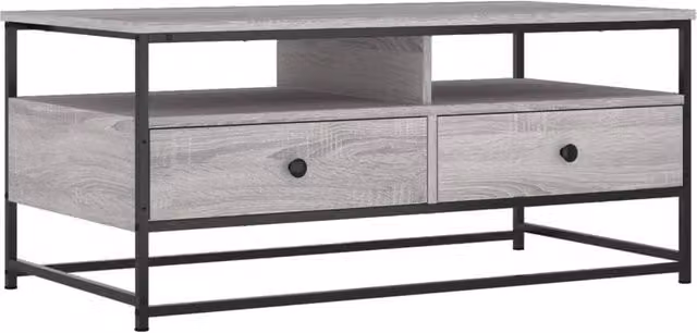Berkfield Home Grey Sonoma Coffee Table, W/D/H: 100 x 51 x 45 cm